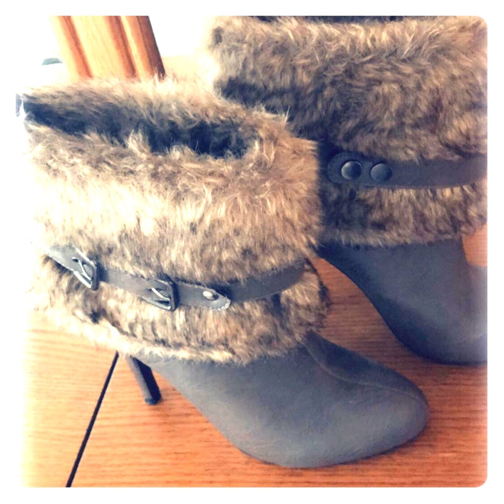 Furry Ankle Boots